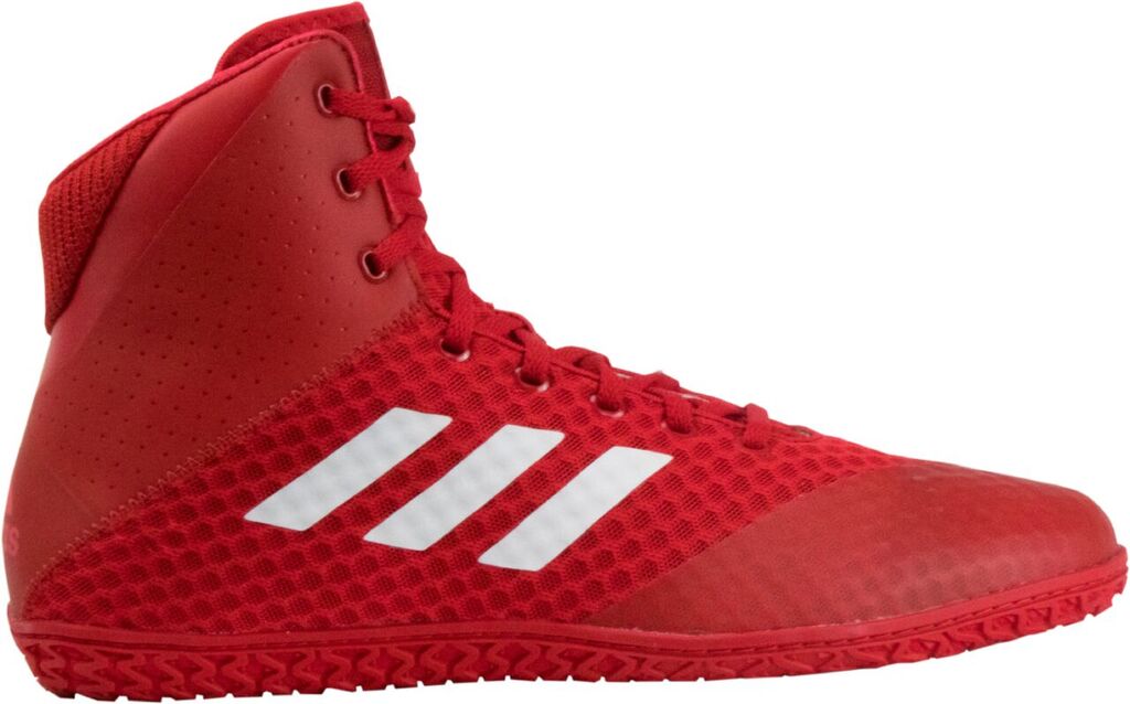 adidas Mat Wizard 4 Wrestling Shoe, color: Red/White - Click Image to Close